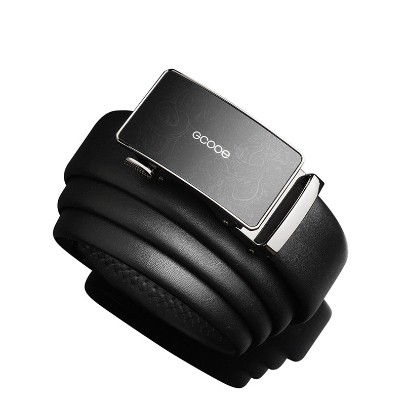 Cowhide Leather Belt – Auto Buckle Custom Logo Men