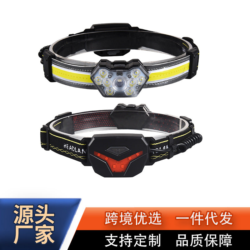 Cross-Border Multi-Functional Headlamp Strong Rechargeable Light
