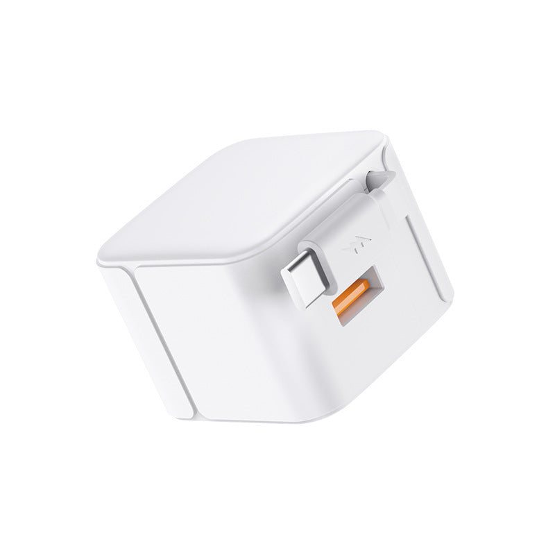 PD 20W Fast Charger with Foldable Telescopic Cable