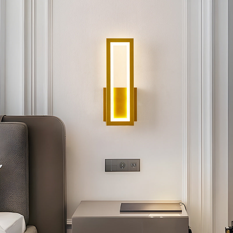 LED Square Touch Wall Lamp – Modern Nordic Bedside & Balcony