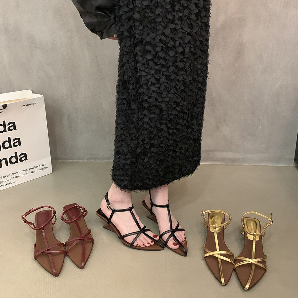 Crossover Wedge Sandals for Women – Stylish Summer Shoes