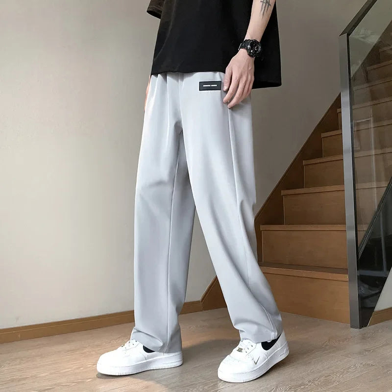 Ice Silk Wide-Leg Pants – Quick-Dry Summer Style