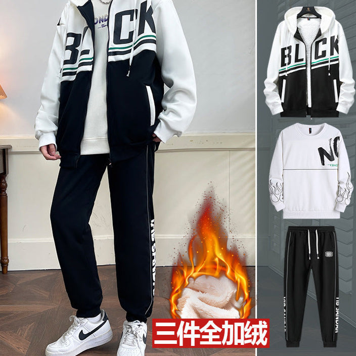 Men’s 3-Piece Sports Suit – Hooded Cardigan 2025