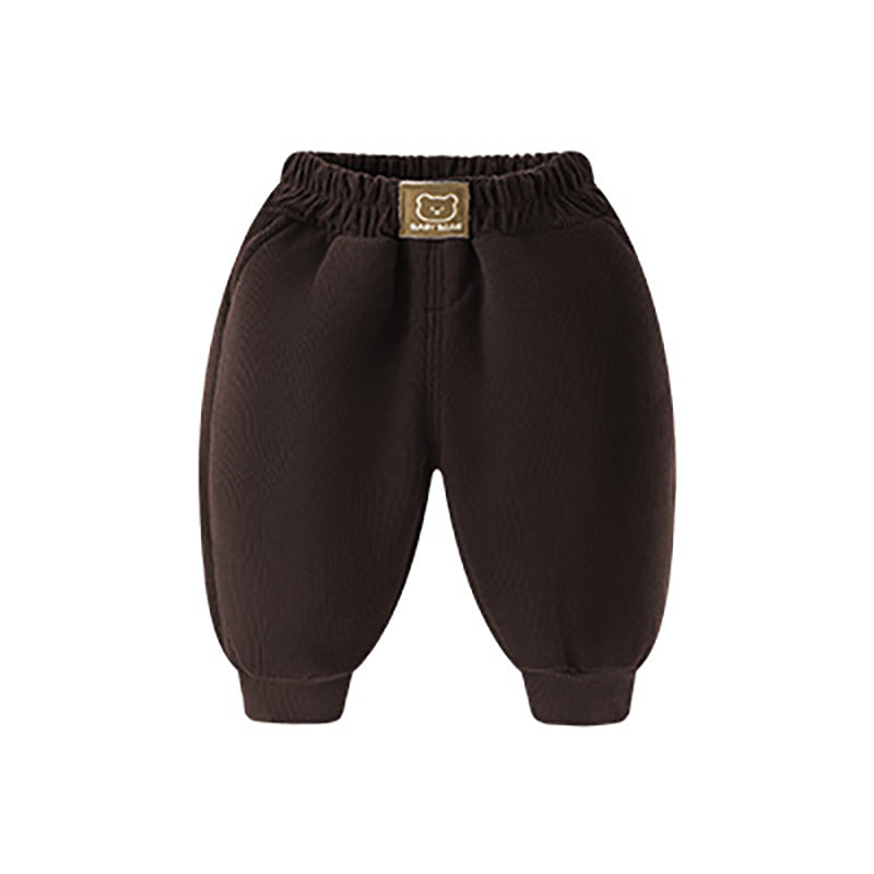 Baby Velvet Winter Pants Warm Cotton Lamb Velvet Trousers