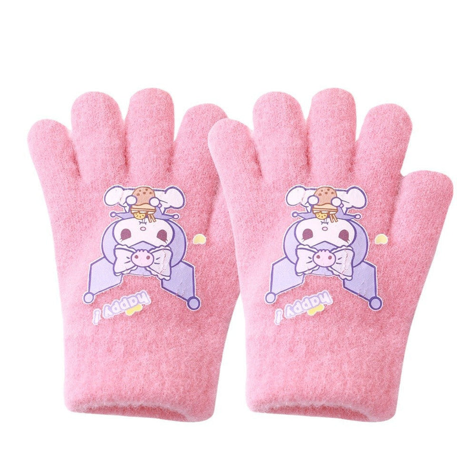 Kids’ Warm Winter Split-Finger Gloves
