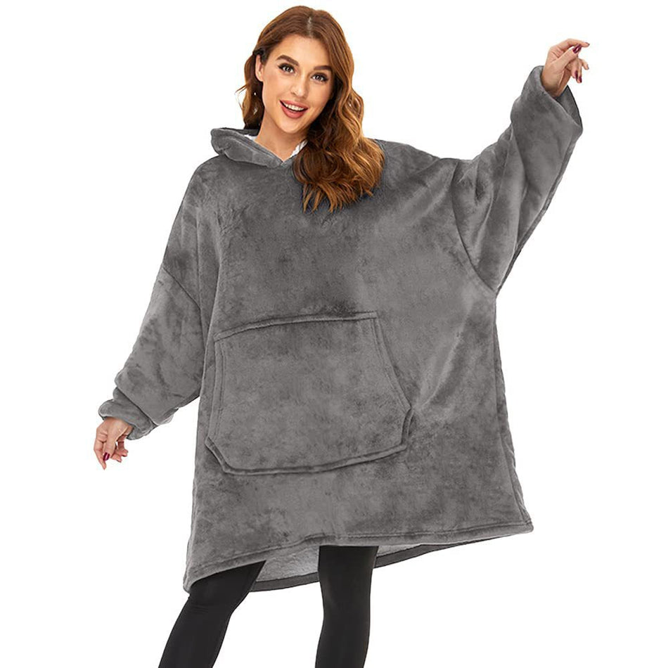 STOCK-Women’s Huggle Hoodie Blanket – Warm Winter Pullover
