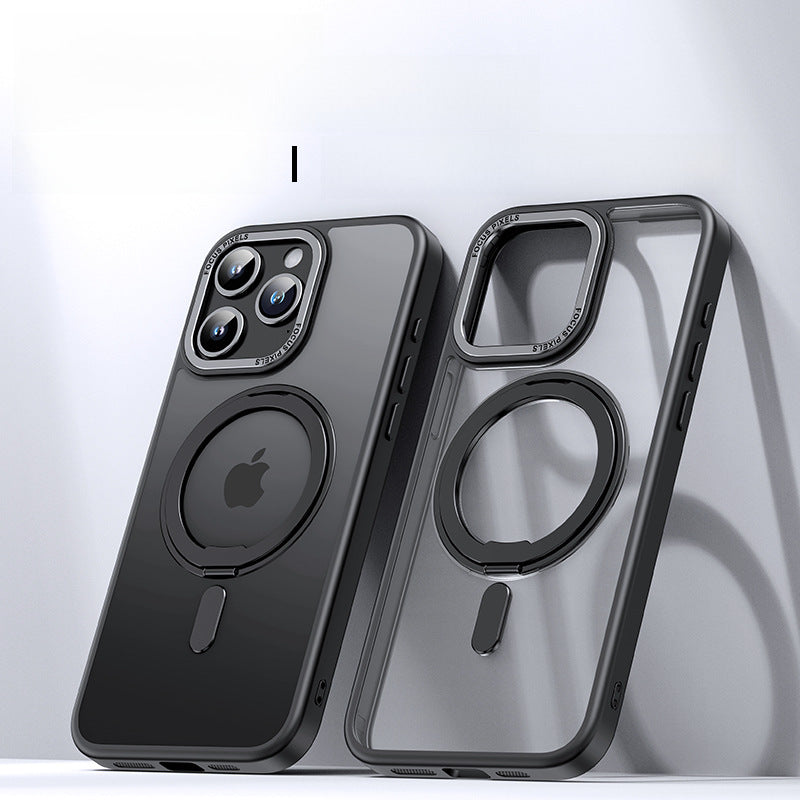 INSTOCK-iPhone16 Magnetic Case – Aluminum Bracket + Transparent