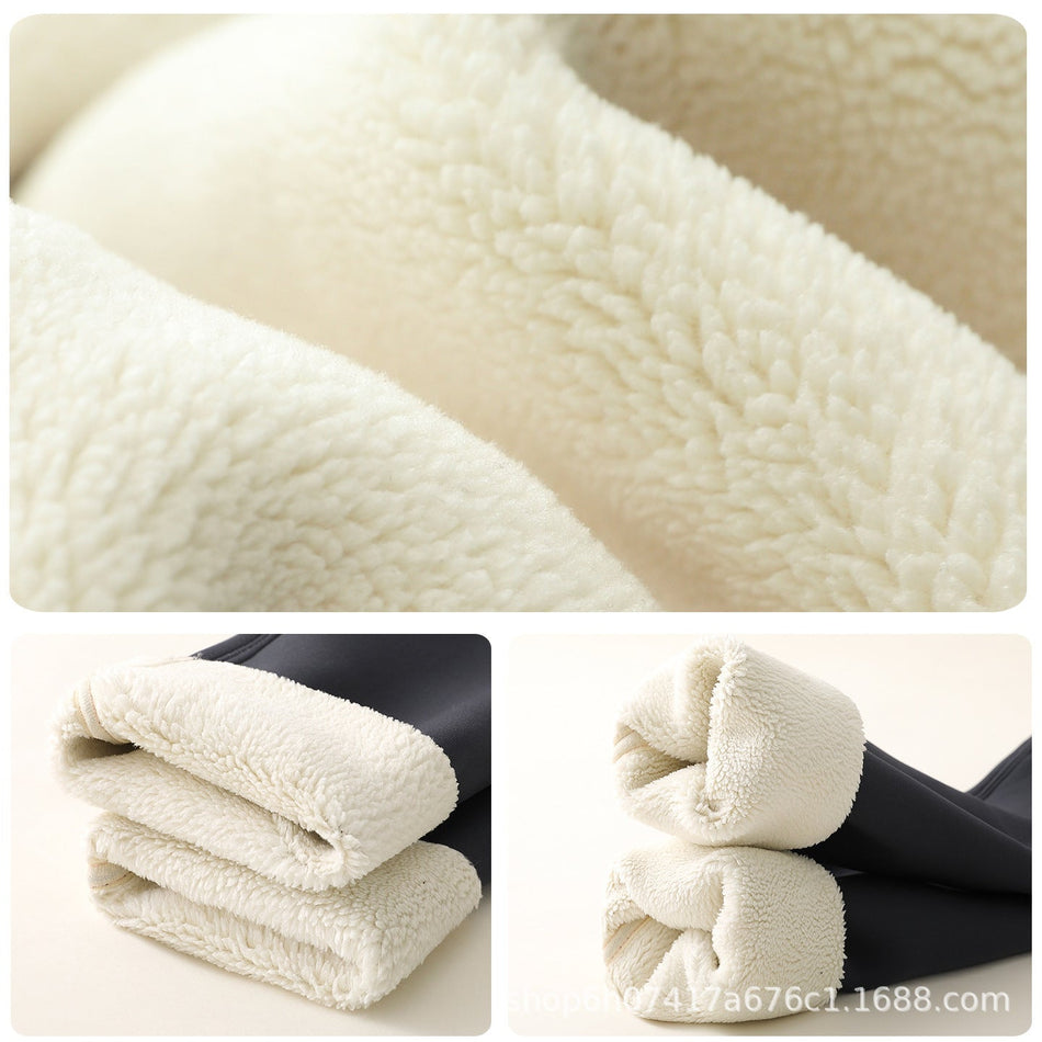 Women’s Plus Velvet Shark Pants – Autumn & Winter Sports Leggings