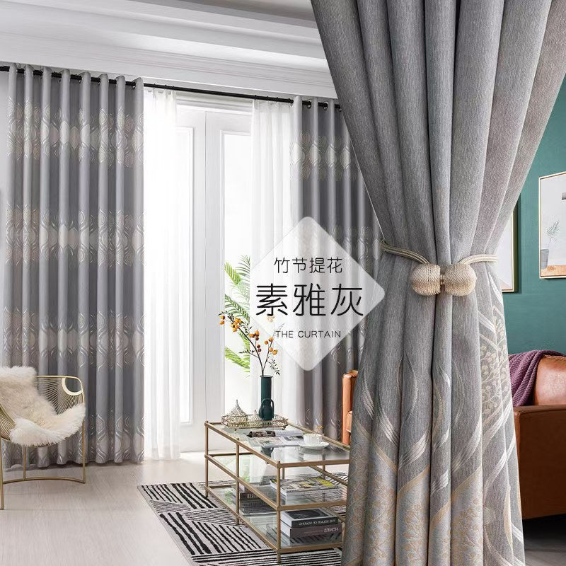 Modern Scandinavian Printed Polyester Curtains – Floral Balcony &