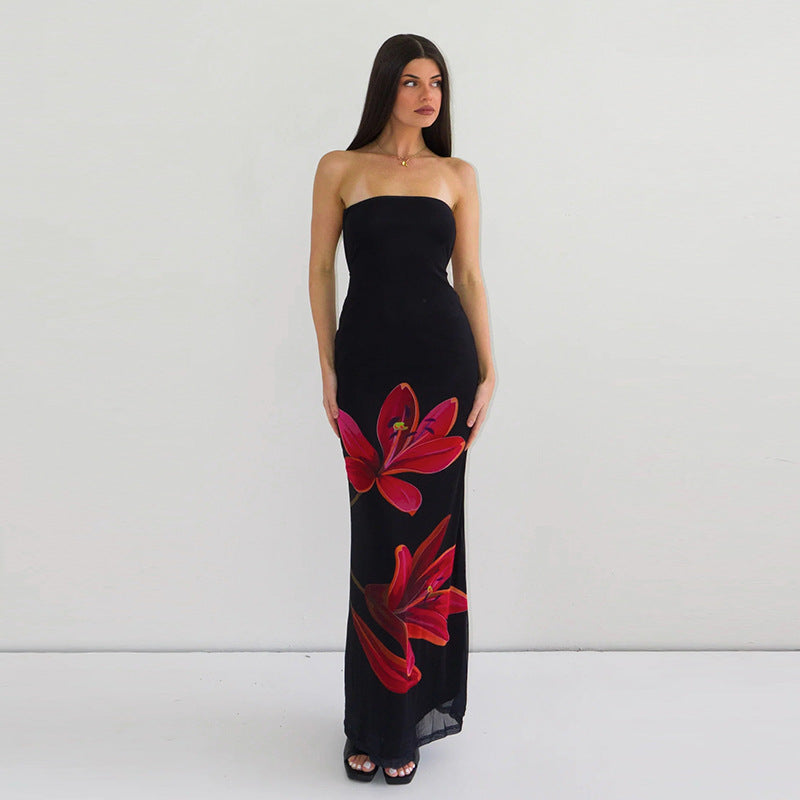 Women's Summer Off-Shoulder Backless Strap Dress