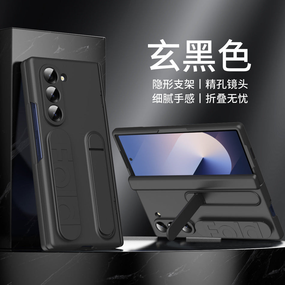 STOCK-ZFold6 Case with Pen Slot, Wristband & Hinge Cover