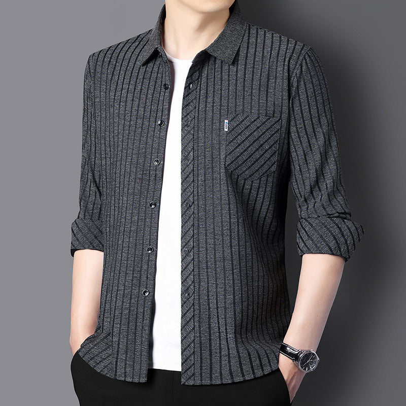 Men's Mulberry Silk Long Sleeve Shirt