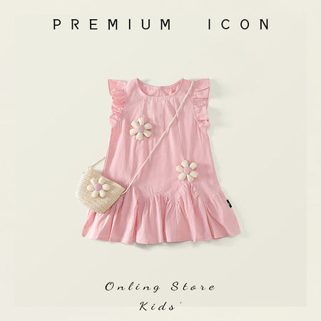 Girls Pink Sleeveless Princess Dress Summer 2025 – Summer Kids Fashion Nepal | Tudoholic