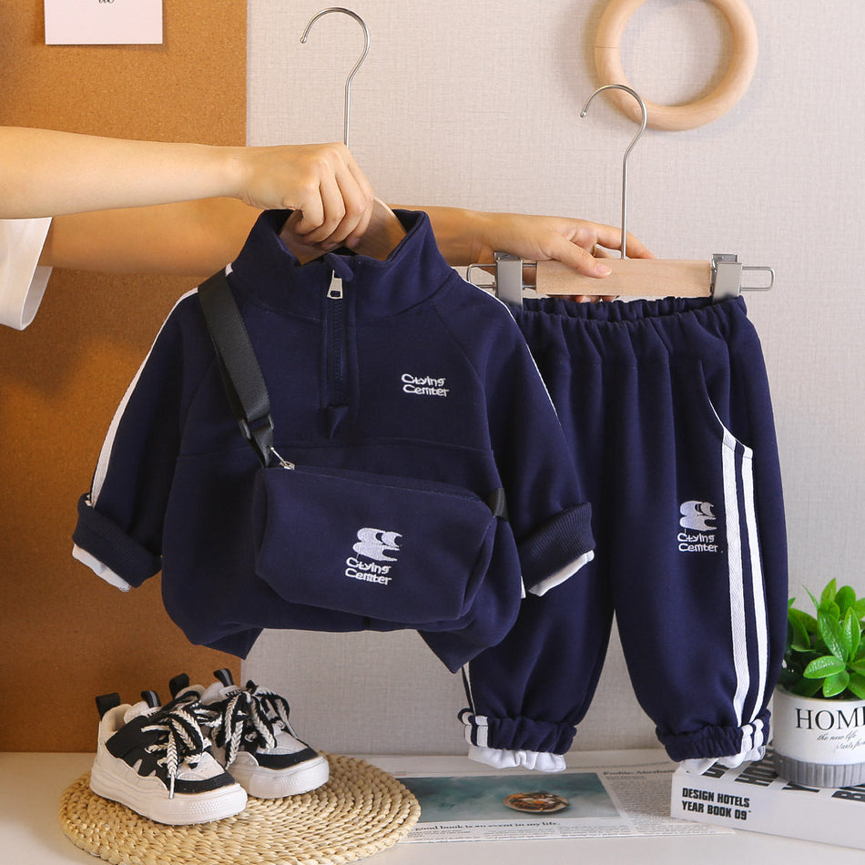 STOCK-Boys’ Autumn Sweatshirt Suit 2025 Sports Set