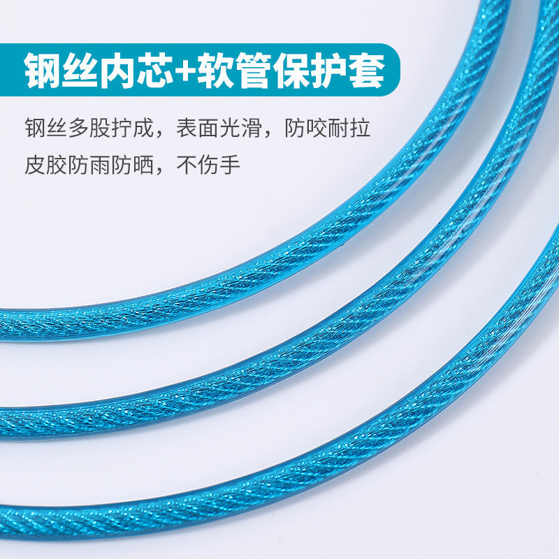 Pet Dog Anti-Bite Durable Rubber-Coated Wire Rope Leash
