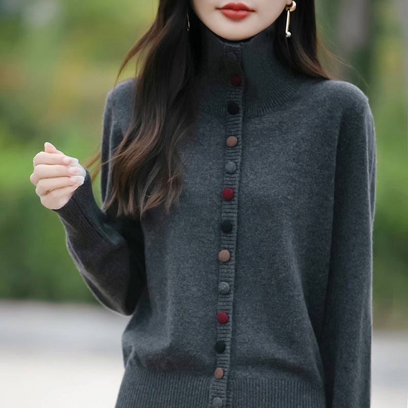 2026 Korean-Style Thick Knitted Cardigan for Women
