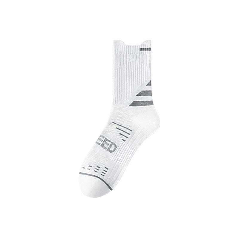 Men's Summer Mid-Calf Breathable Combed Cotton Sports Socks