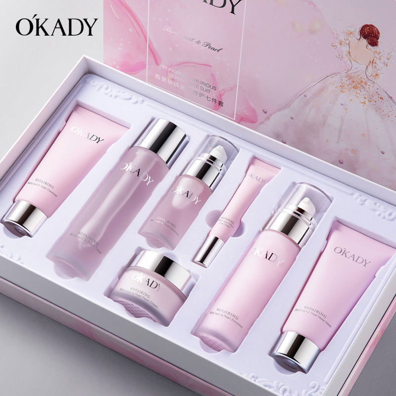 Oppe Bird’s Nest Pearl 7-Piece Skin Care Set – Moisturizing &