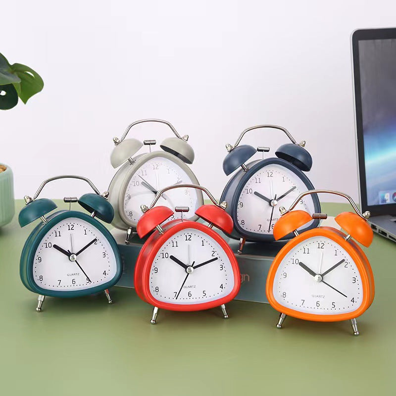 3-Inch Cartoon Metal Bell Mini Alarm Clock for Students