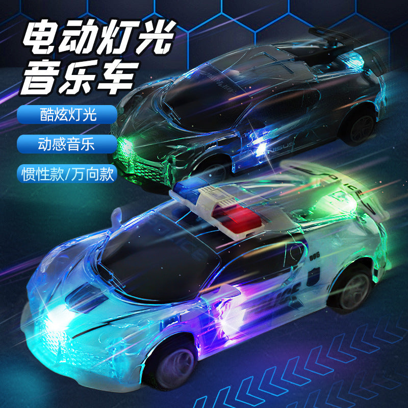 Luminous Music Sports Police Car Toy for Kids Night Play