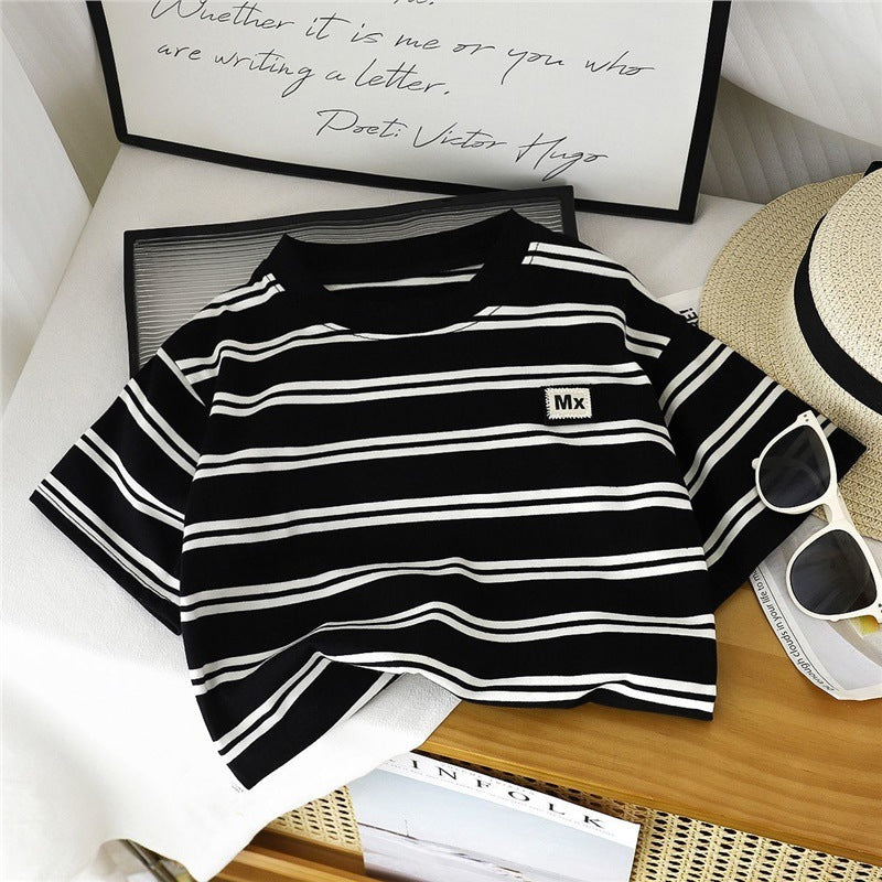 Boys Striped Half Sleeve Cotton T-Shirt for Summer Wear Kids