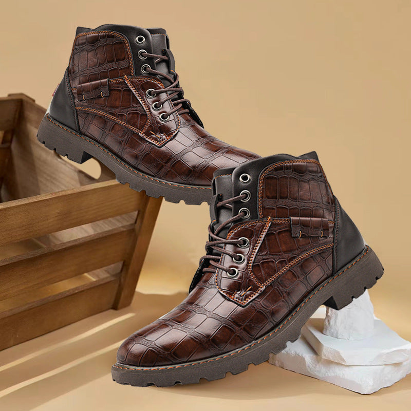 STOCK-Retro Leather Martin Boots | Plus Size Non-Slip Outdoor