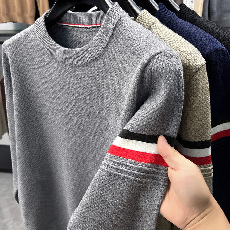 Youth Men’s Thin Winter Sweater | Round Neck Pullover