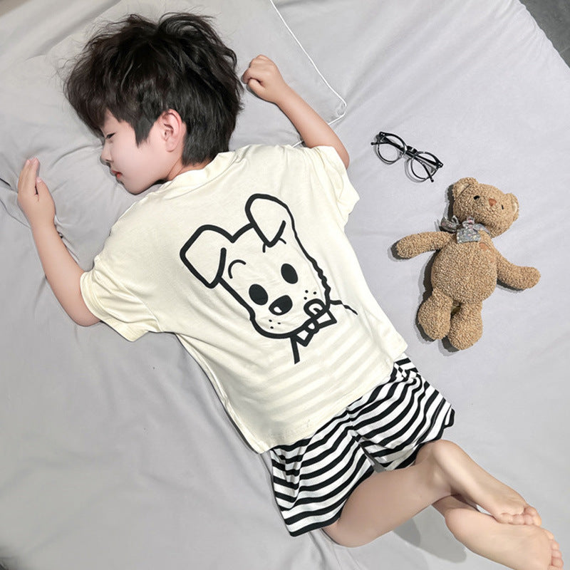 Boys’ Summer Pajama Set Modal Fabric