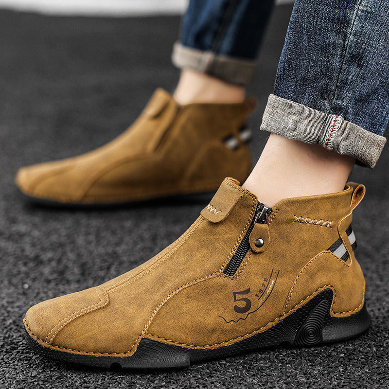 STOCK-Large Size Men’s High-Top Martin Boots Casual Short Boots