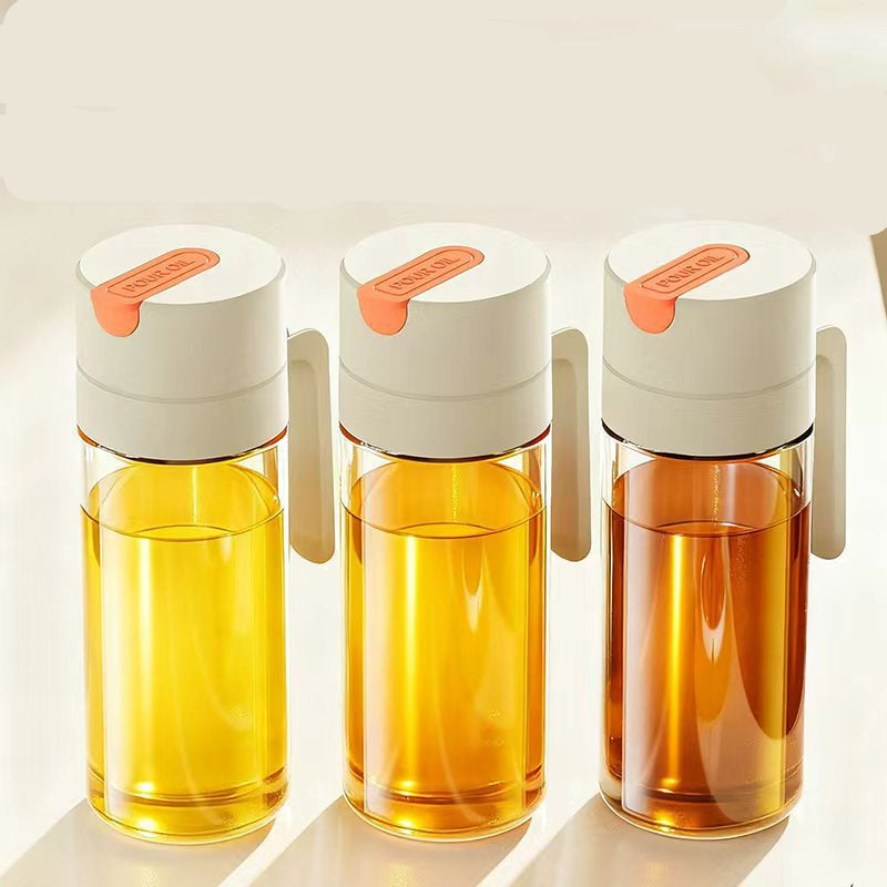 Glass Oil & Vinegar Bottle – Auto Open & Close Kitchen Pot
