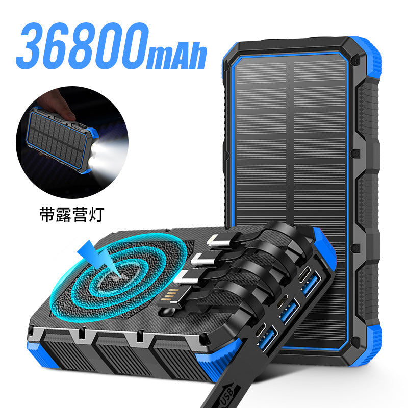 Solar Charging Power Bank 49800mAh Wireless Fast Charger