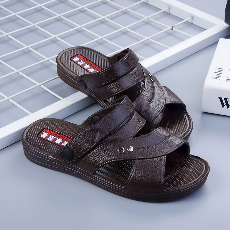 Vietnamese Thick-Soled Non-Slip Rubber Dad Beach Sandals Men