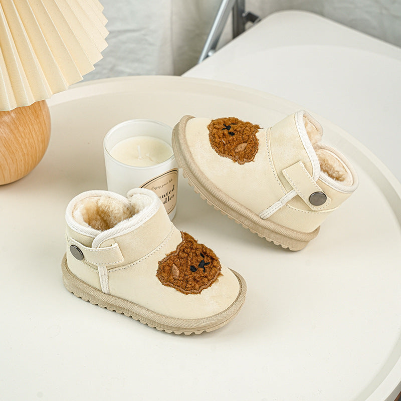 Baby Winter Snow Boots Bear Soft Sole Fleece 1–3Y