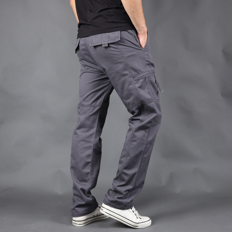 Men’s Cotton Cargo Pants Loose Plus Size