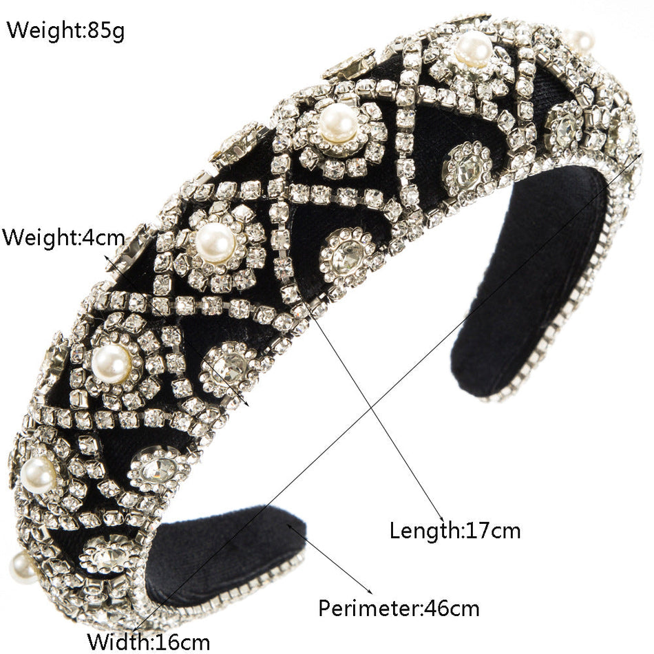 Baroque Full Diamond Flannel Headband