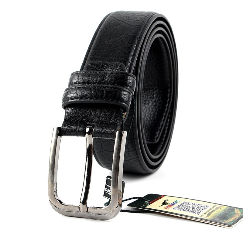 2026 Men’s Pin Buckle Belt – Thick & Durable Microfiber