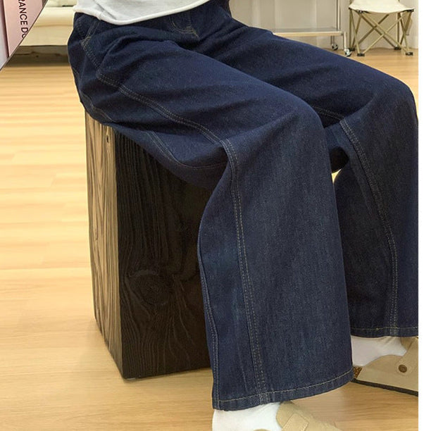 Plus-Size Fleece-Lined Wide-Leg Jeans