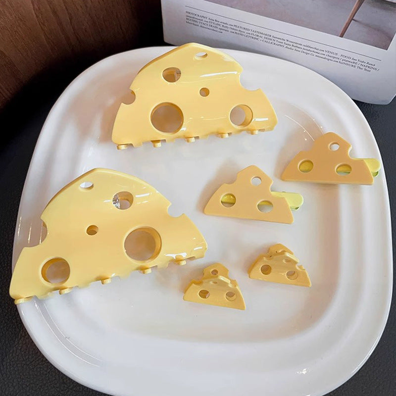 Fun Cheese Triangle Hair Clip – Creative Shark Claw