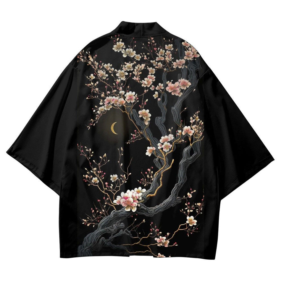 Men’s Samurai Kimono Feather Woven Street Bathrobe