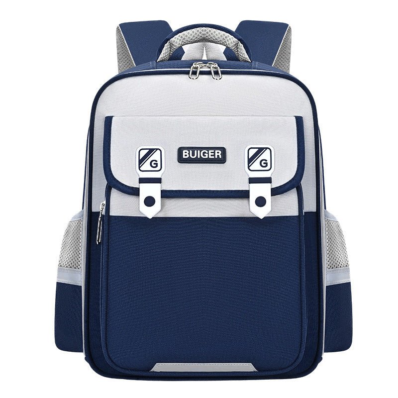 Waterproof Logo Printed School Backpack for Grades 1-6 Kids