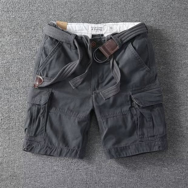 INSTOCK-Men’s Multi-Pocket Workwear Shorts | Retro Washed