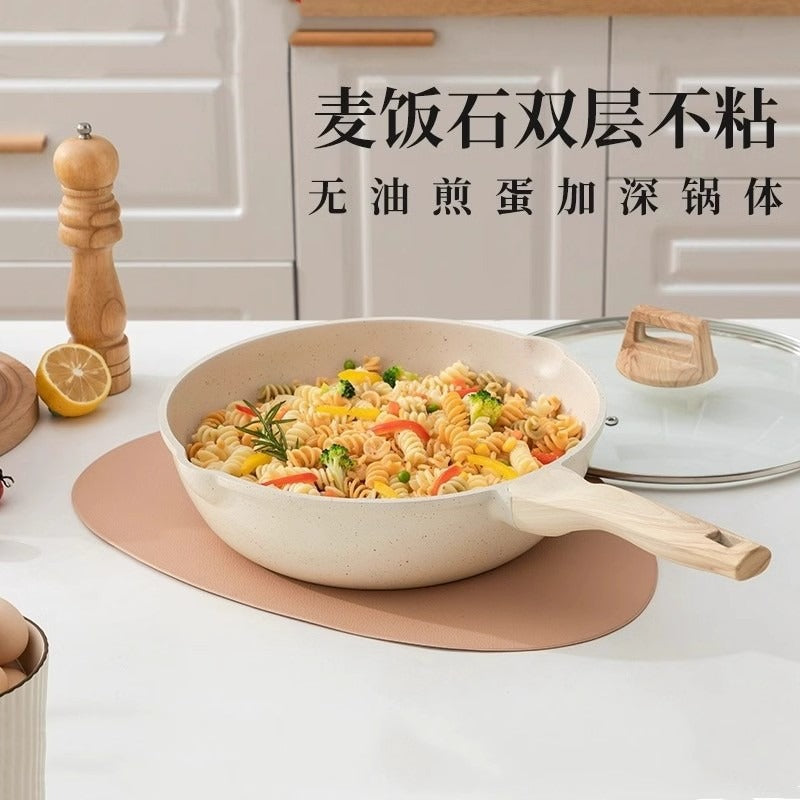 Thickened Marble Non-Stick Wok – Universal Aluminum Pan