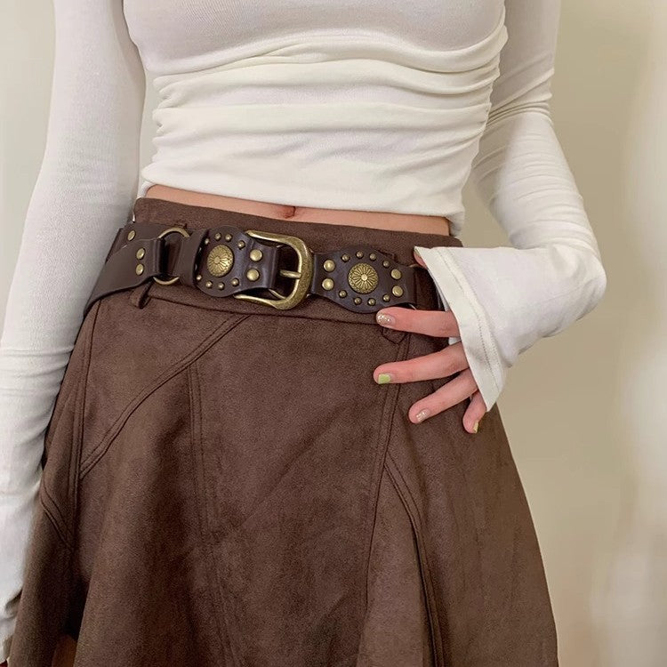 American Retro Denim Belt for Women