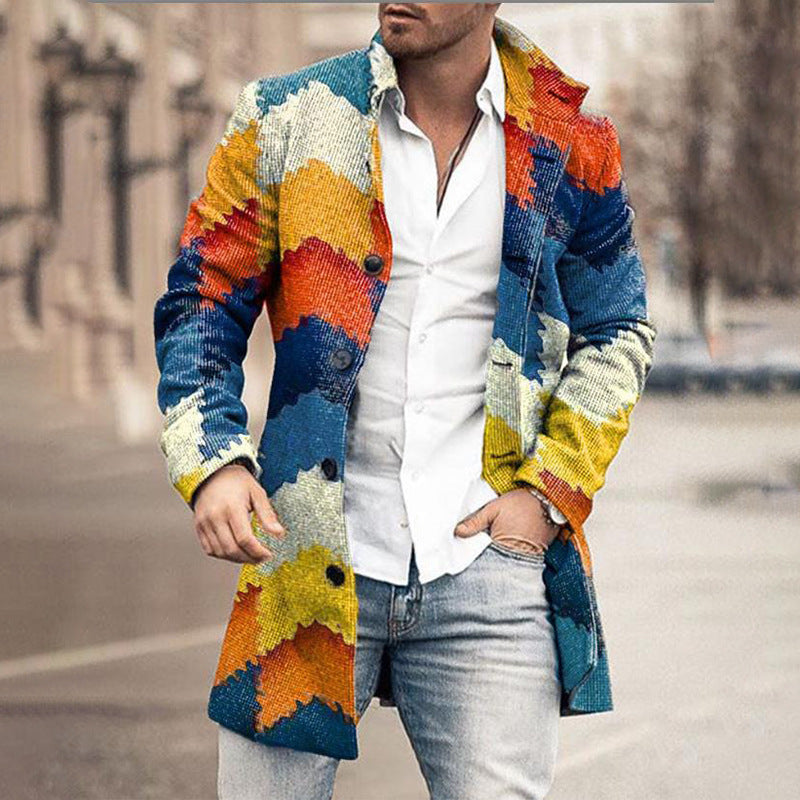 Men’s Mid-Length Wool Overcoat | 2025 Casual Winter Coat