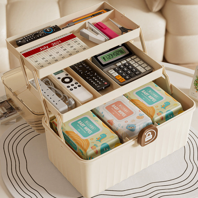 Multi-Layer Portable First Aid & Storage Box Large Capacity