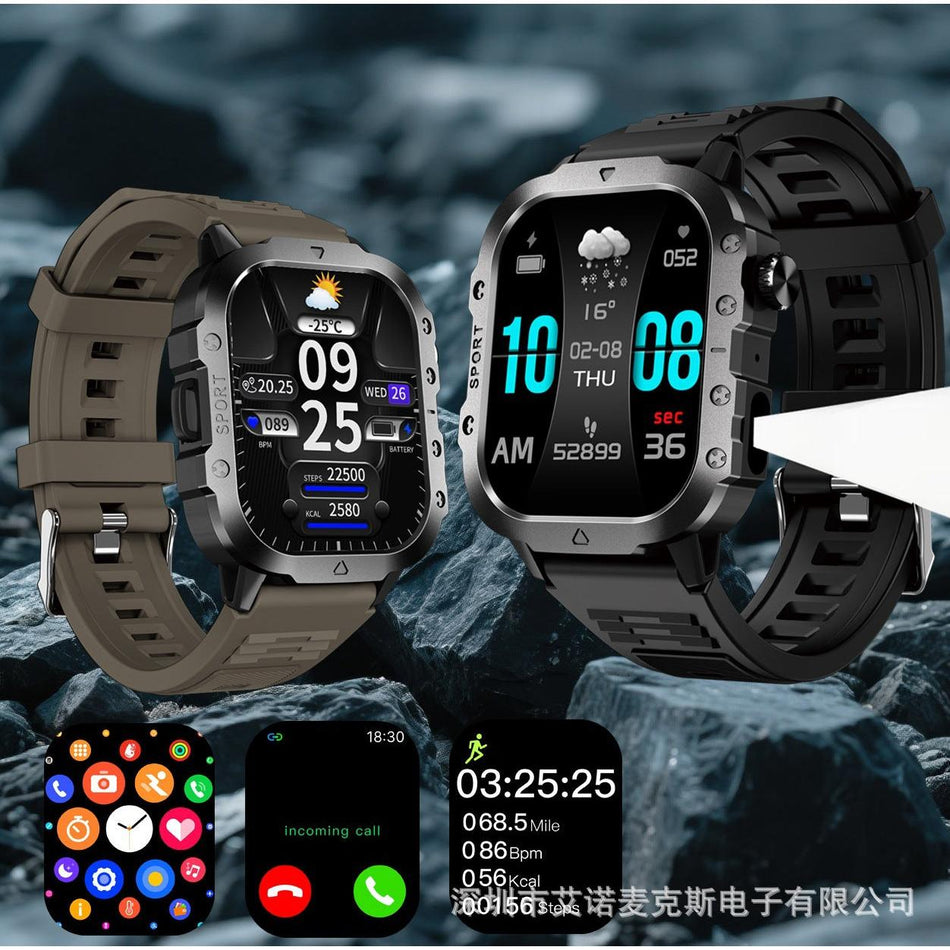 STOCK-H12 Smartwatch for Men | Call, Flashlight, SpO2, BP