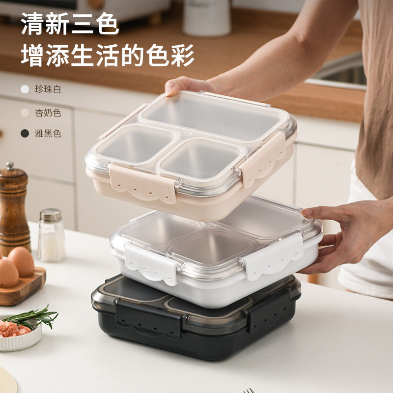 316 Stainless Steel Partitioned Insulated Microwave Lunch Box