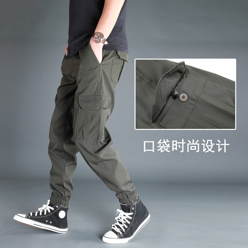 Men’s Summer Quick-Dry Loose Cargo Pants Multi-Pocket