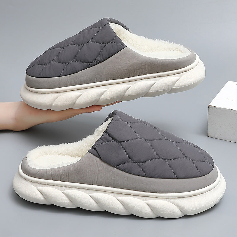 Men’s Warm Cotton Waterproof Home Slippers