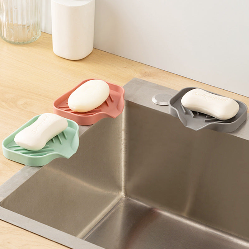 Silicone Punch-Free Draining Soap Box for Bathroom